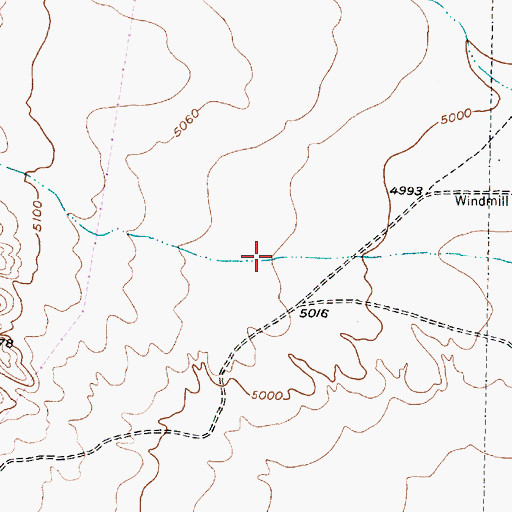 Topographic Map of 10021 Water Well, NM