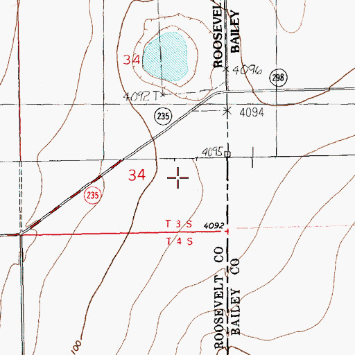 Topographic Map of 11066 Water Well, NM