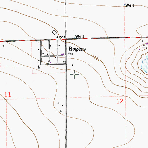Topographic Map of 11102 Water Well, NM
