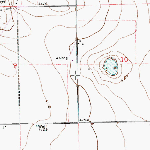 Topographic Map of 11179 Water Well, NM