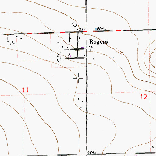 Topographic Map of 11114 Water Well, NM