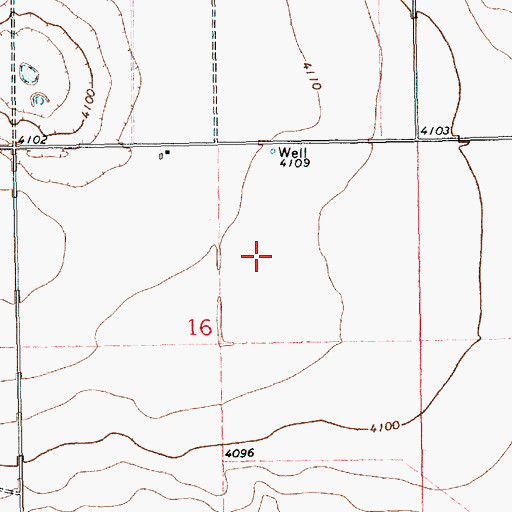 Topographic Map of 11182 Water Well, NM