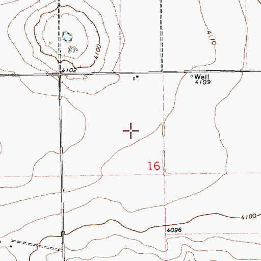 Topographic Map of 11183 Water Well, NM
