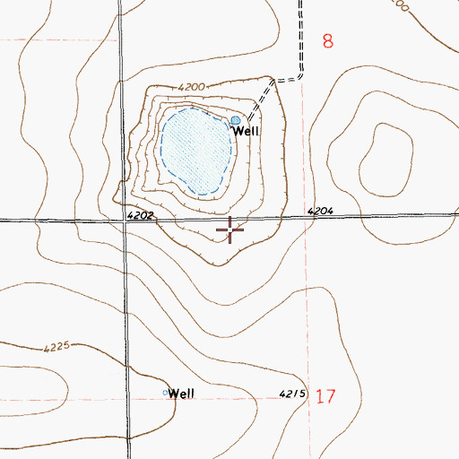 Topographic Map of 11147 Water Well, NM