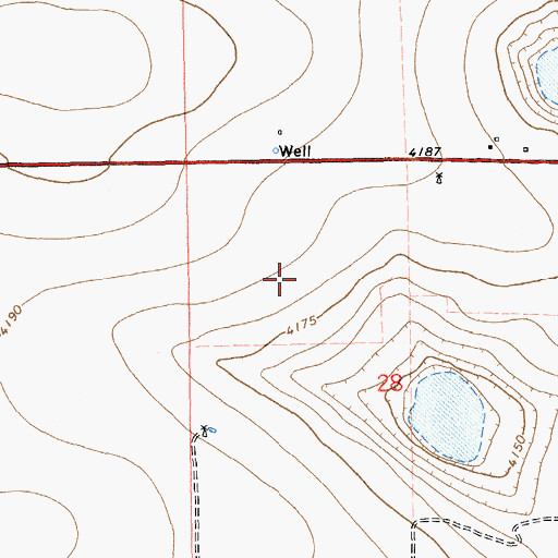 Topographic Map of 11161 Water Well, NM