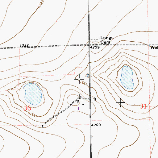 Topographic Map of 11129 Water Well, NM