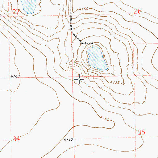 Topographic Map of 11167 Water Well, NM
