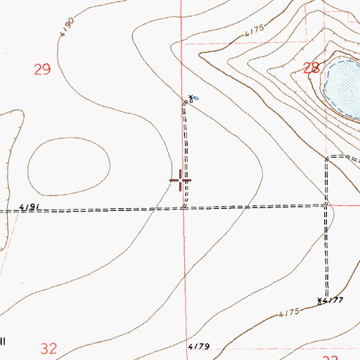 Topographic Map of 11169 Water Well, NM