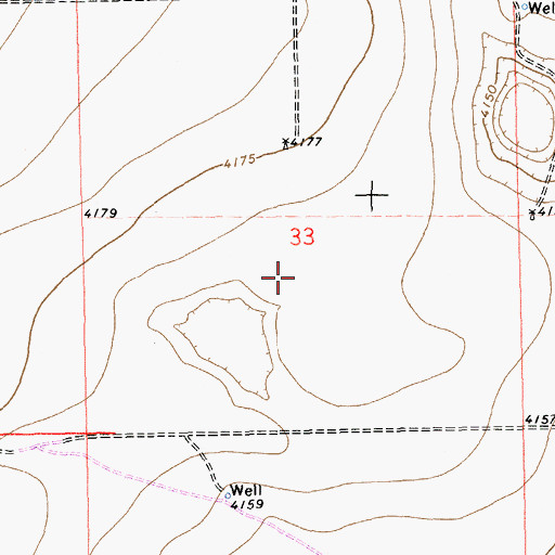 Topographic Map of 11173 Water Well, NM