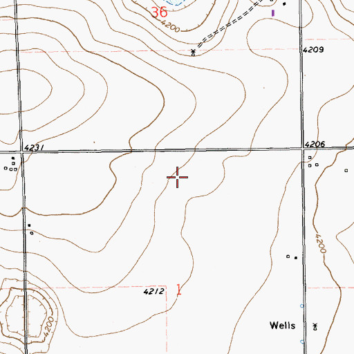 Topographic Map of 11140 Water Well, NM