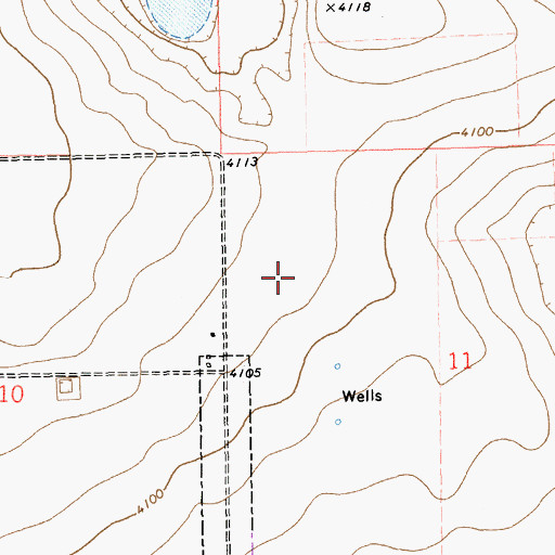 Topographic Map of 11285 Water Well, NM