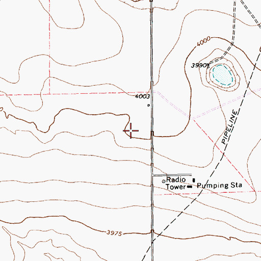 Topographic Map of 11342 Water Well, NM
