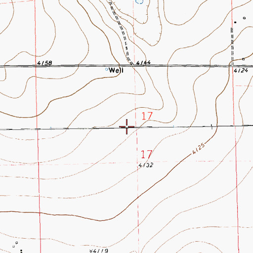 Topographic Map of 11305 Water Well, NM