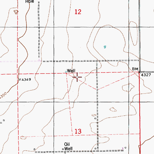 Topographic Map of 12548 Water Well, NM
