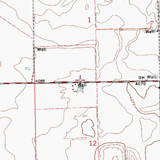 Topographic Map of 12605 Water Well, NM