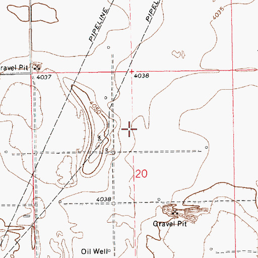 Topographic Map of 12625 Water Well, NM