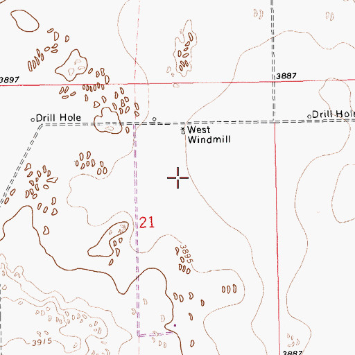 Topographic Map of 13402 Water Well, NM