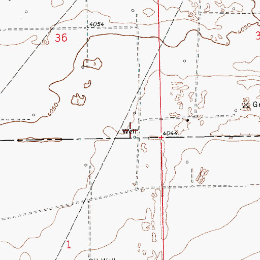 Topographic Map of 12612 Water Well, NM