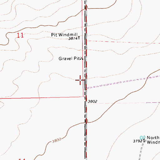 Topographic Map of 10854 Water Well, NM