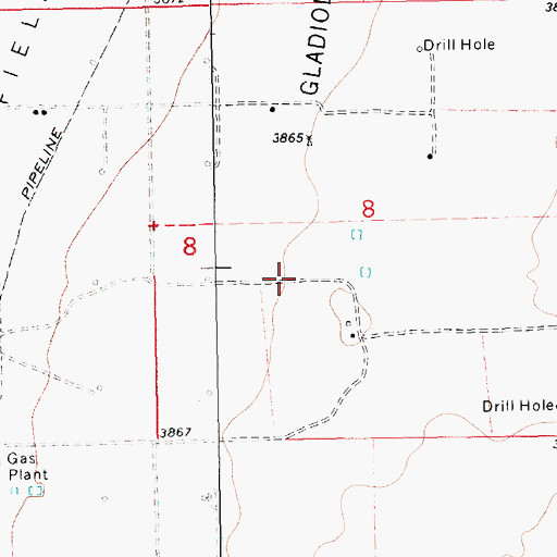 Topographic Map of 10853 Water Well, NM