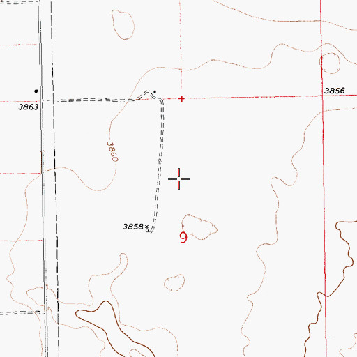 Topographic Map of 10850 Water Well, NM
