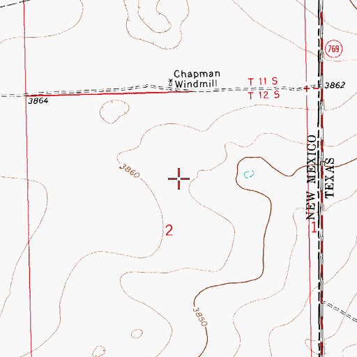 Topographic Map of 10718 Water Well, NM