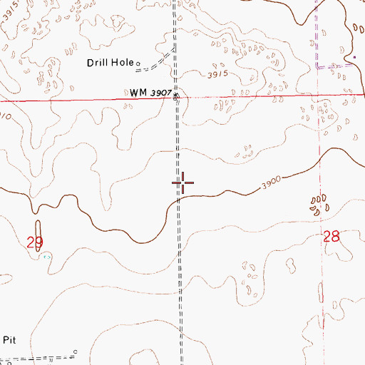 Topographic Map of 10714 Water Well, NM