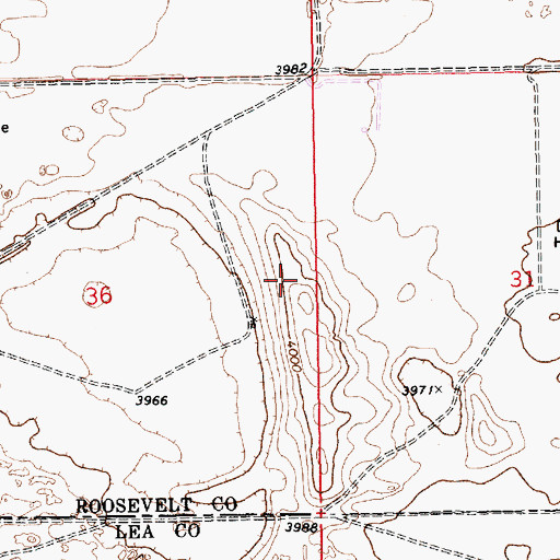 Topographic Map of 12633 Water Well, NM