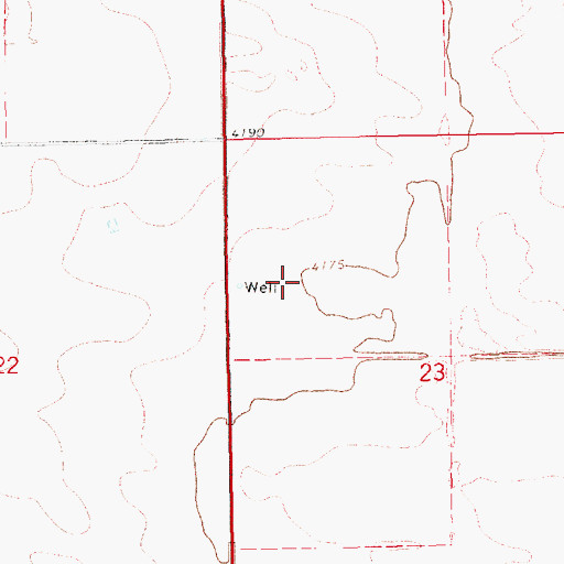 Topographic Map of 12597 Water Well, NM