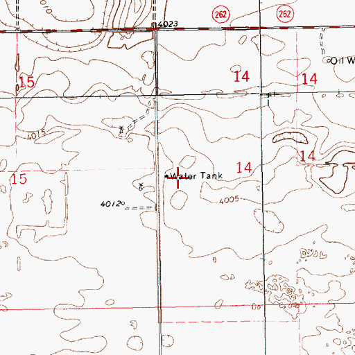 Topographic Map of 12621 Water Well, NM