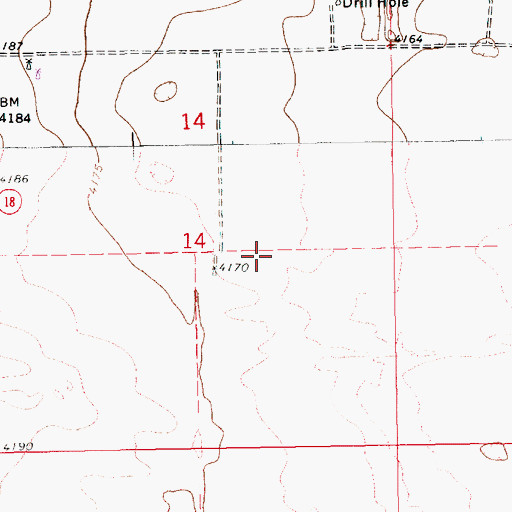 Topographic Map of 12594 Water Well, NM