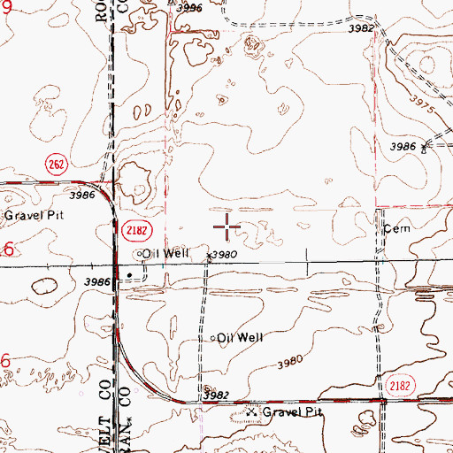 Topographic Map of 12636 Water Well, NM