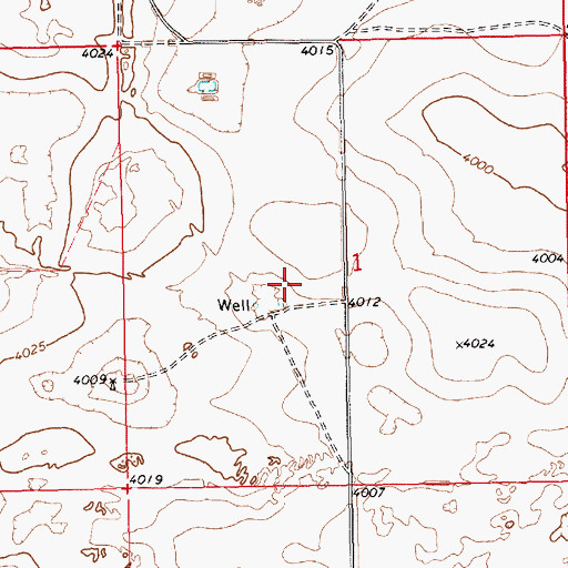 Topographic Map of 12613 Water Well, NM