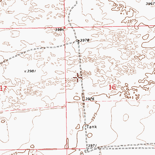 Topographic Map of 11535 Water Well, NM