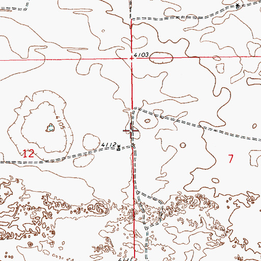 Topographic Map of 12563 Water Well, NM