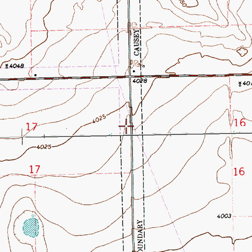 Topographic Map of 11345 Water Well, NM