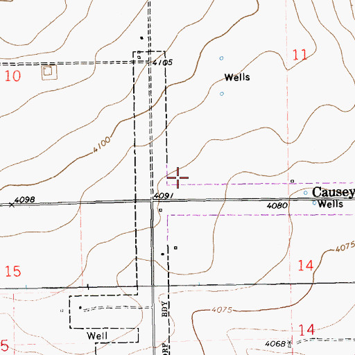 Topographic Map of 11297 Water Well, NM
