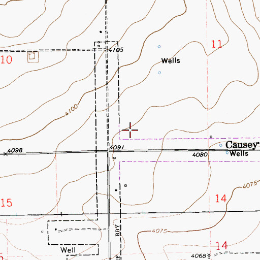 Topographic Map of 11296 Water Well, NM