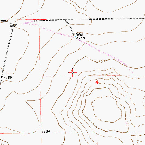 Topographic Map of 11288 Water Well, NM