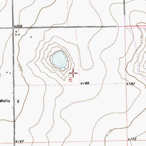 Topographic Map of 11290 Water Well, NM