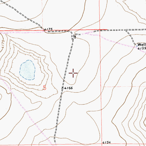 Topographic Map of 11289 Water Well, NM