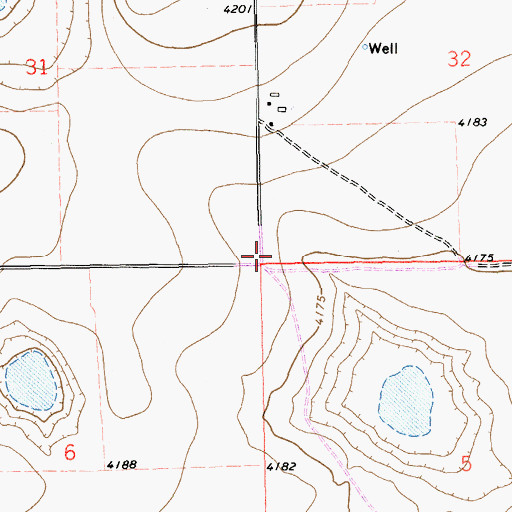 Topographic Map of 11171 Water Well, NM