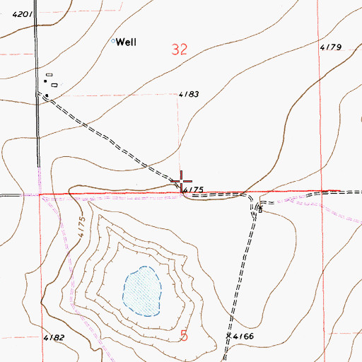 Topographic Map of 11172 Water Well, NM