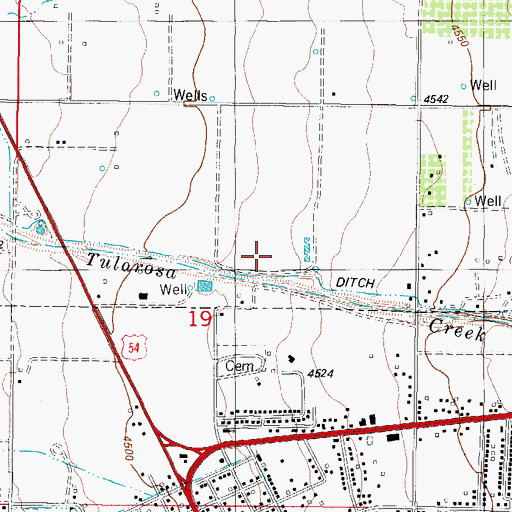 Topographic Map of 10025 Water Well, NM