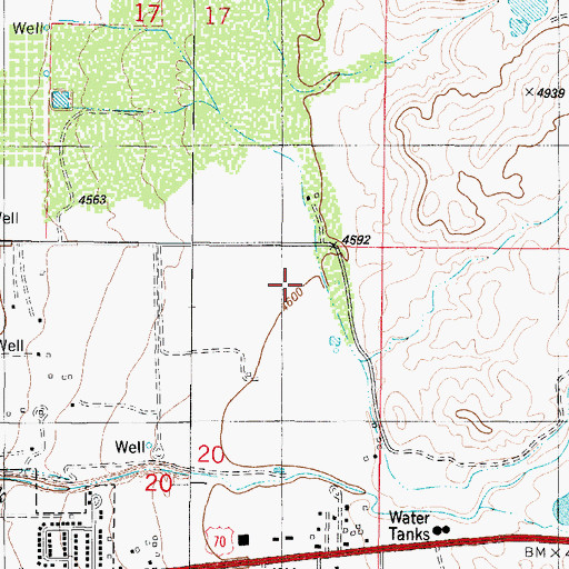 Topographic Map of 10026 Water Well, NM