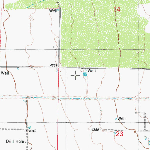 Topographic Map of 10111 Water Well, NM