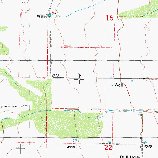 Topographic Map of 10107 Water Well, NM