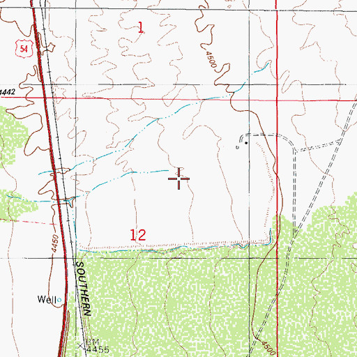 Topographic Map of 10016 Water Well, NM