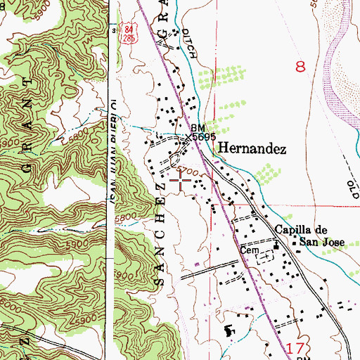 Topographic Map of RG-17083 Water Well, NM