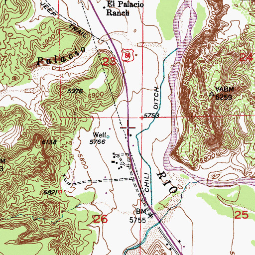 Topographic Map of RG-27693 Water Well, NM